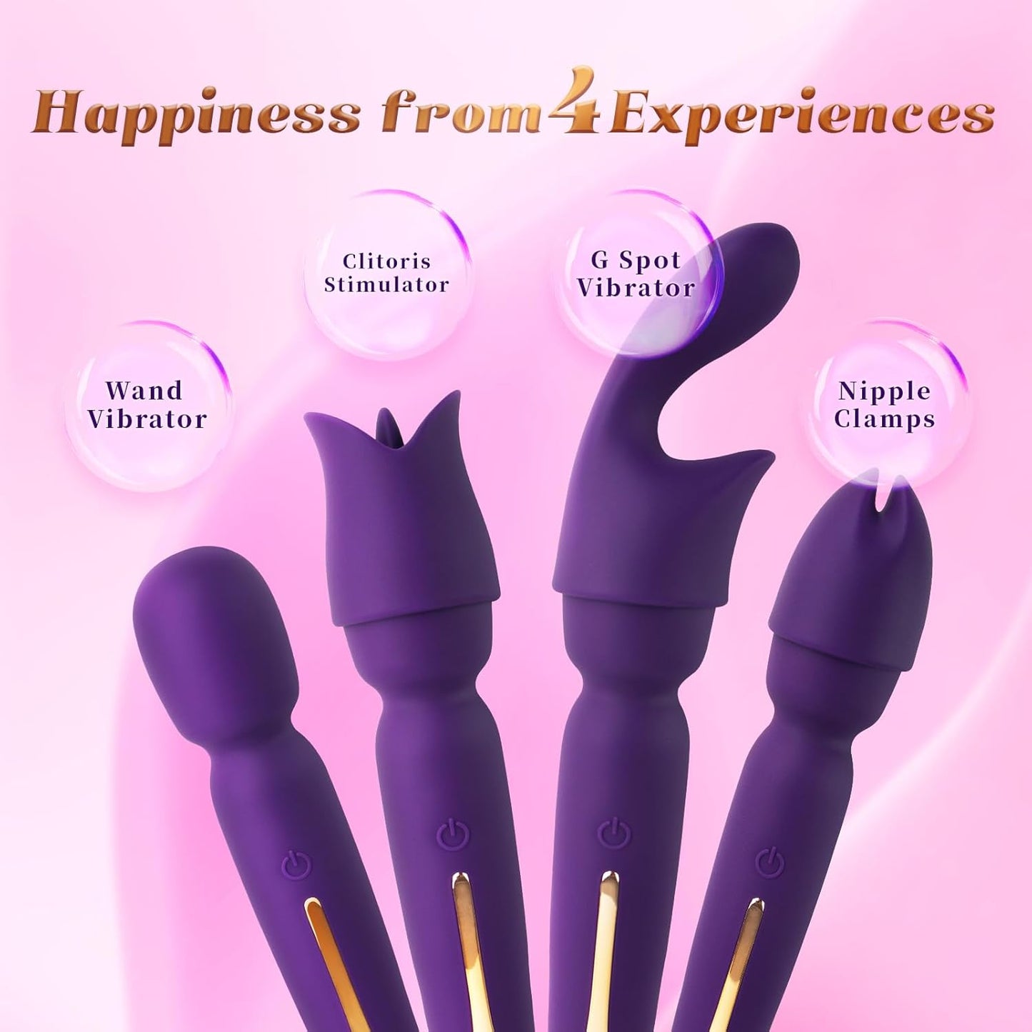 RadiantTide Clitoral Wand Vibrator Kit-2