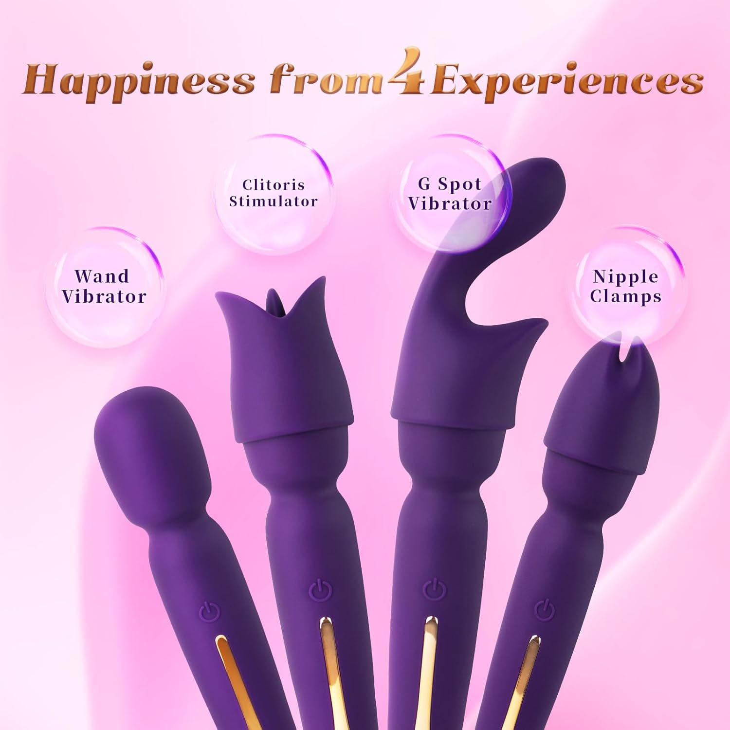 RadiantTide Clitoral Wand Vibrator Kit-2