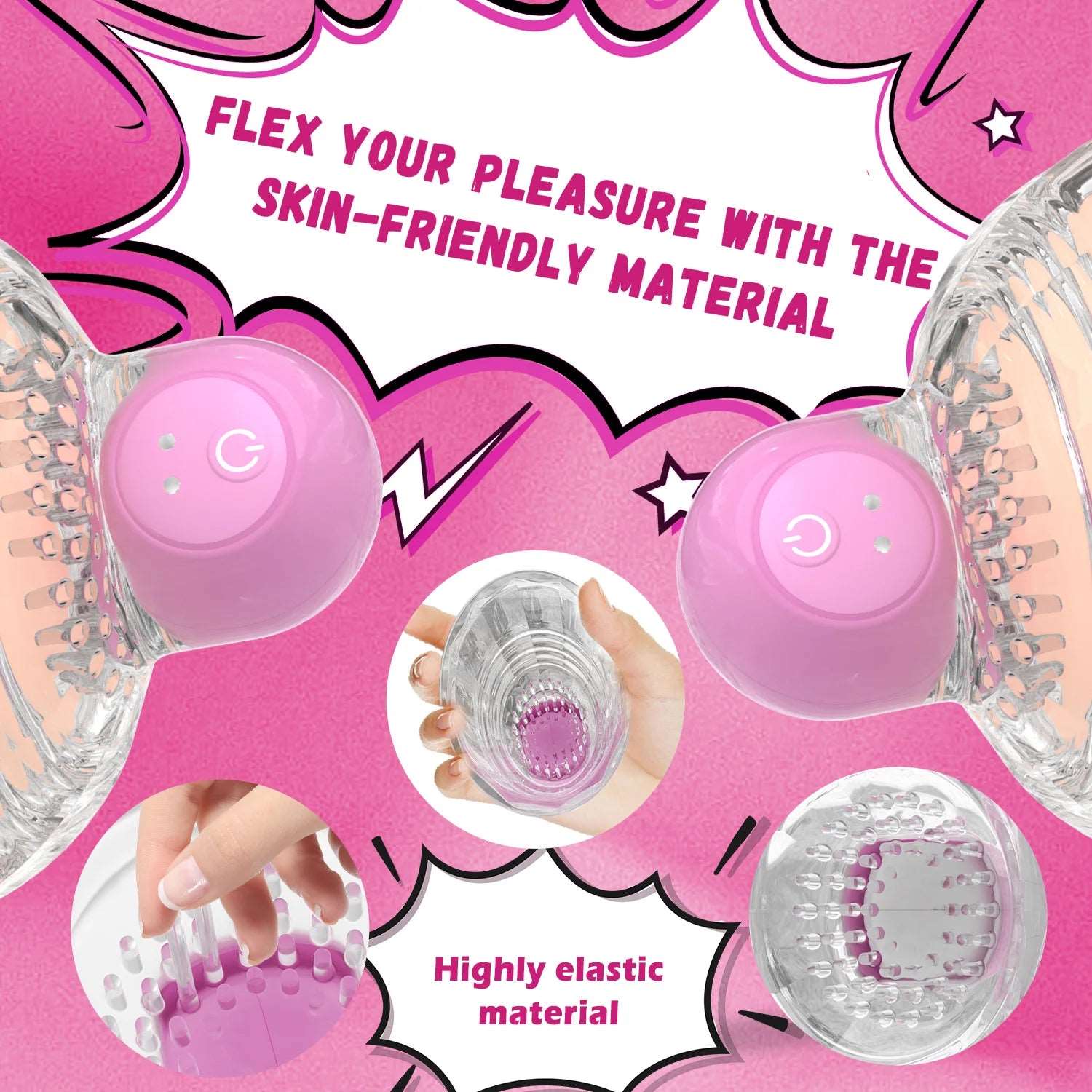 Remote-Controlled Vibration Nipple Teasers-4